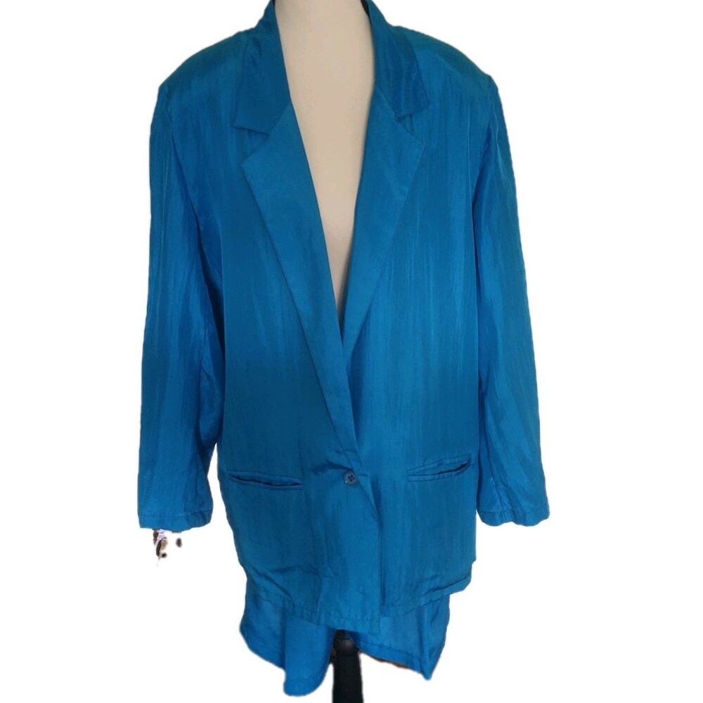 Surprise L.A. Teal Short Suit Vintage 90's Women's Size Small